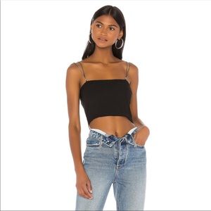 superdown black rhinestone top